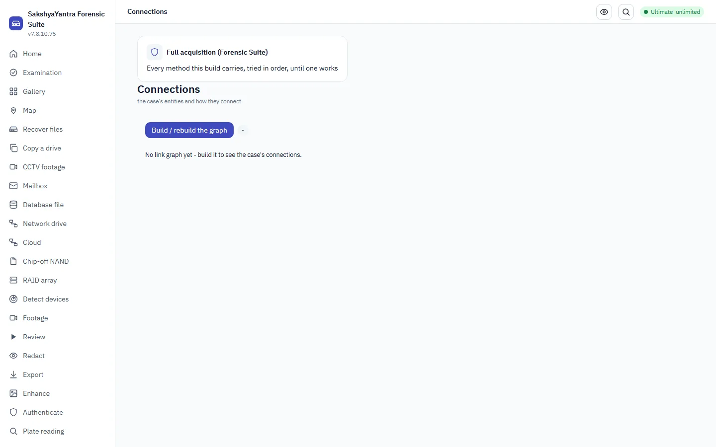 Build the case's connection graph from its entities
